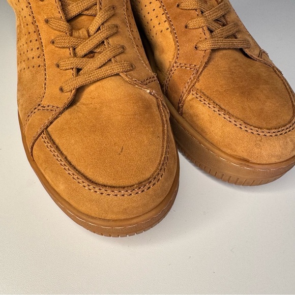 ba&sh Women’s Suede Cuba Perforated Platform Sneakers Camel Tan Size 37 / 7.5 US - Picture 8 of 13